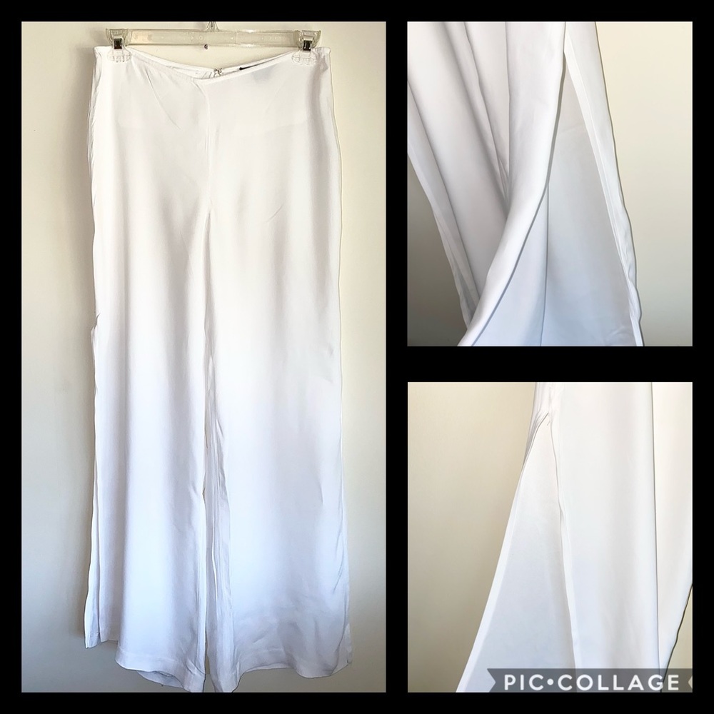 Side Slit Wide Leg Pants